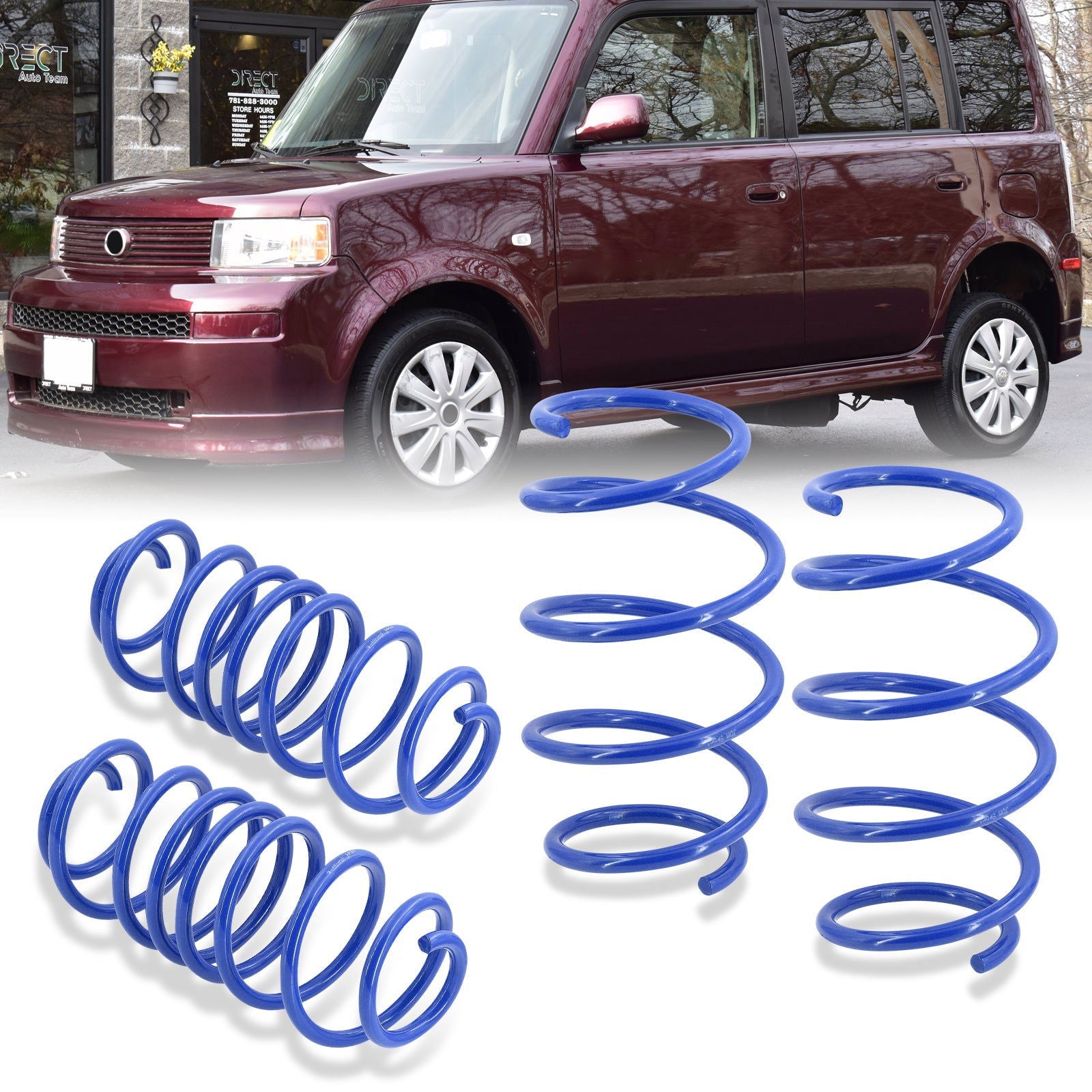 Scion xB 2004-2006 Lowering Springs Blue (Front ~1.25" / Rear ~1.25") - Parts Agent
