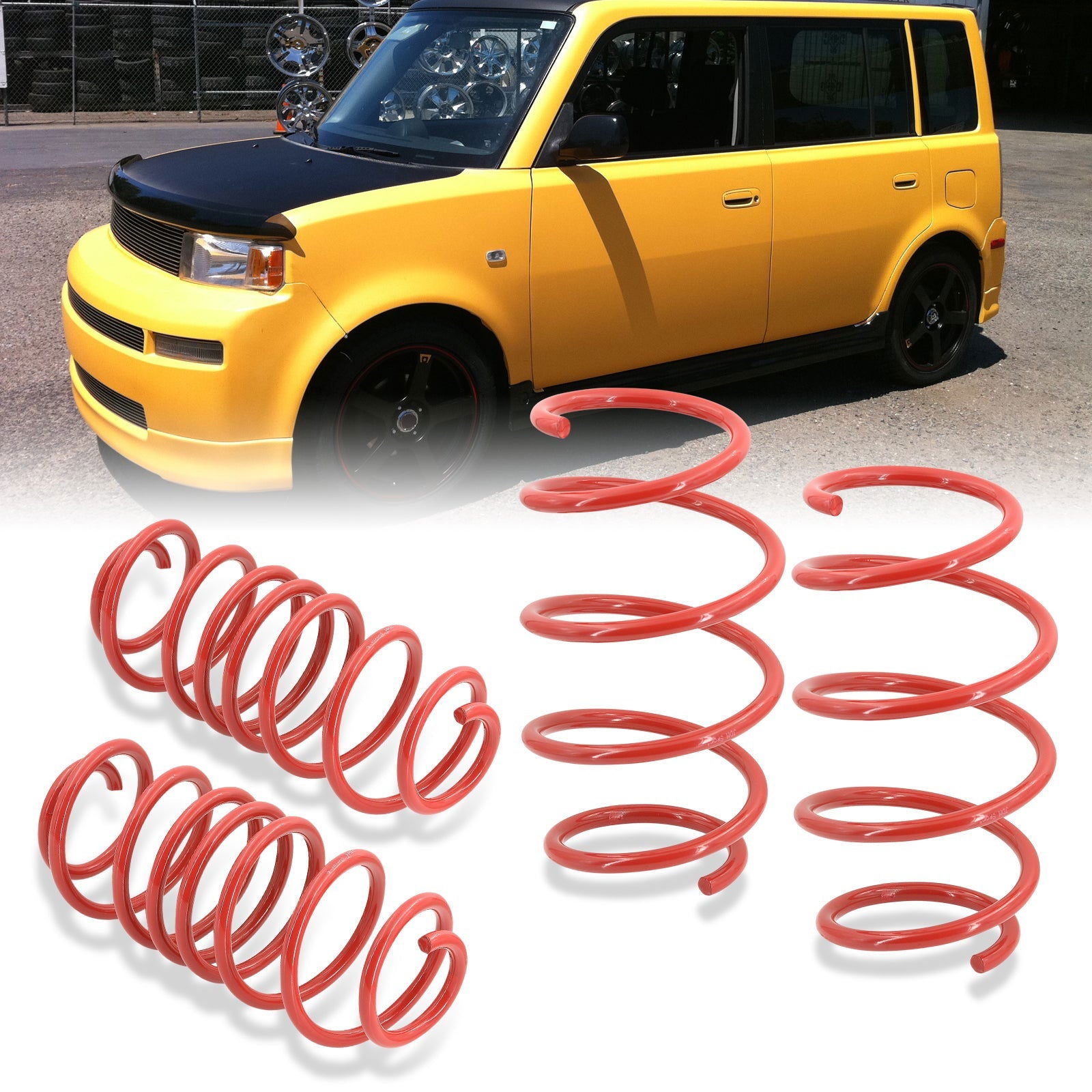 Scion xB 2004-2006 Lowering Springs Red (Front ~1.25" / Rear ~1.25") - Parts Agent