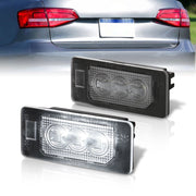 Skoda / Seat / Volkswagen White SMD LED License Plate Lights Clear Len - Parts Agent