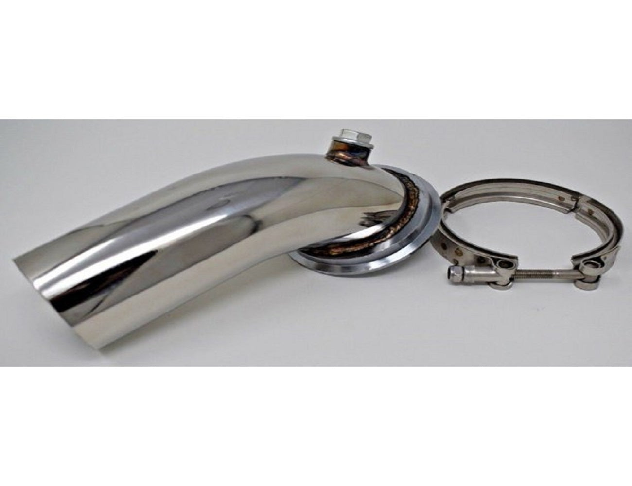 Stainless Downpipe Elbow 90° Holset Turbo HY35 HX HE351 V-band Flange Clamp 4" - Parts Agent