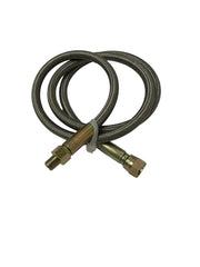 Stainless Steel Braided Turbo Oil Feed Line Hose 4 AN Straight - Parts Agent