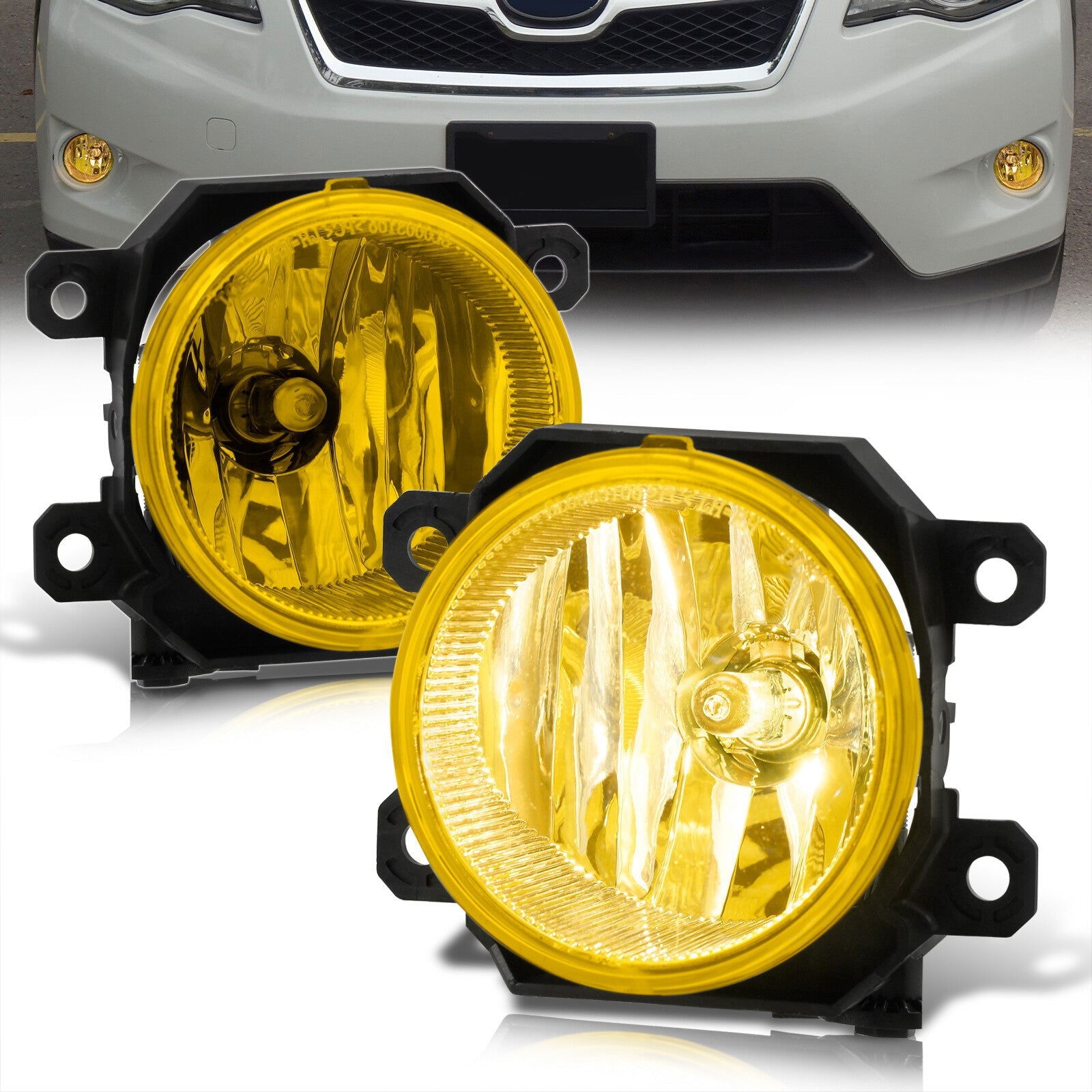 Subaru Crosstrek 2018-2021 / Forester 2014-2021 / Impreza 2017-2021 / Legacy 2013-2014 / WRX 2015-2021 / WRX STI 2015-2021 Front Fog Lights Yellow Len (Includes Switch & Wiring Harness) - Parts Agent