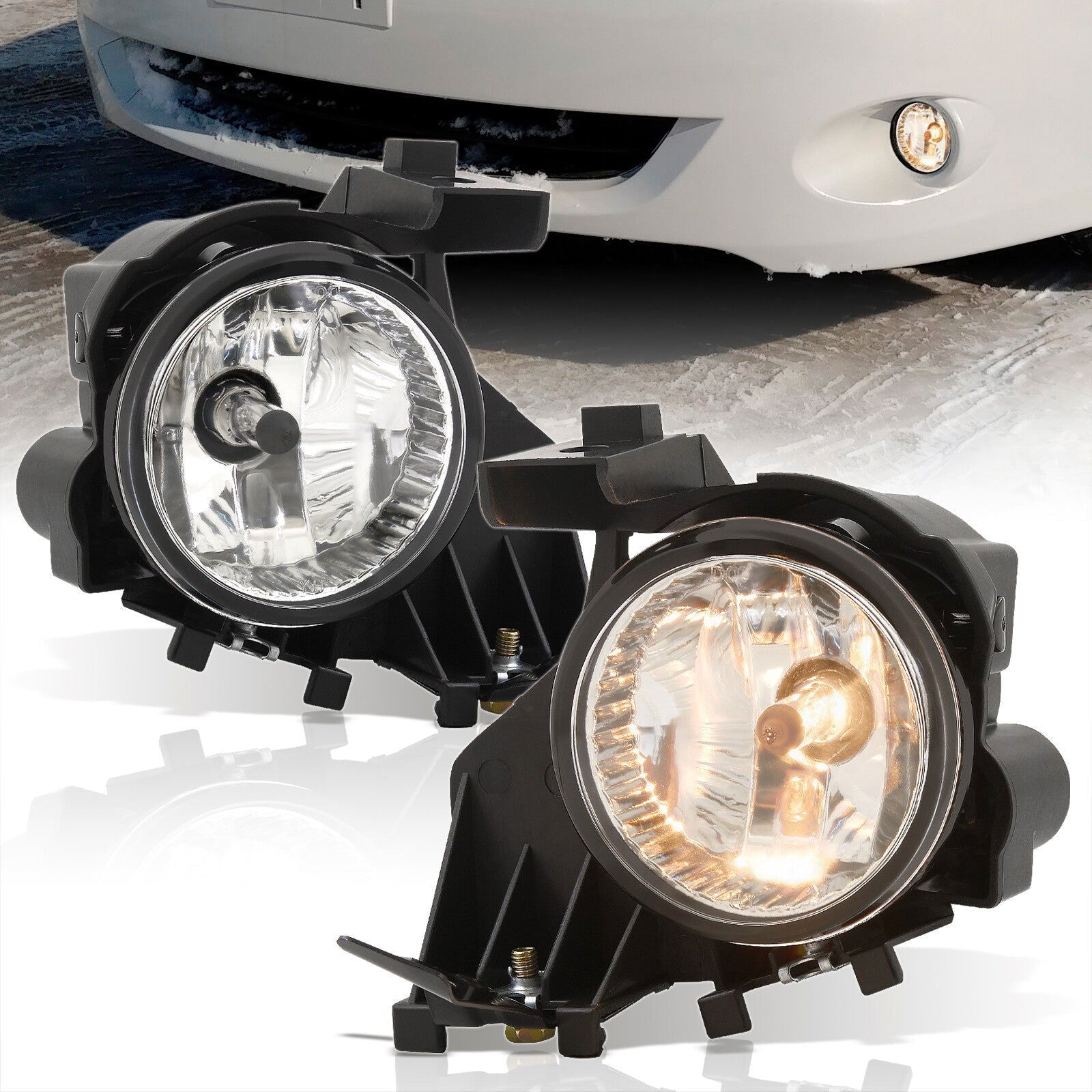 Subaru Impreza / WRX (Not Compatible for STI Models) 2008-2011 Front Fog Lights Clear Len (Includes Switch & Wiring Harness) - Parts Agent