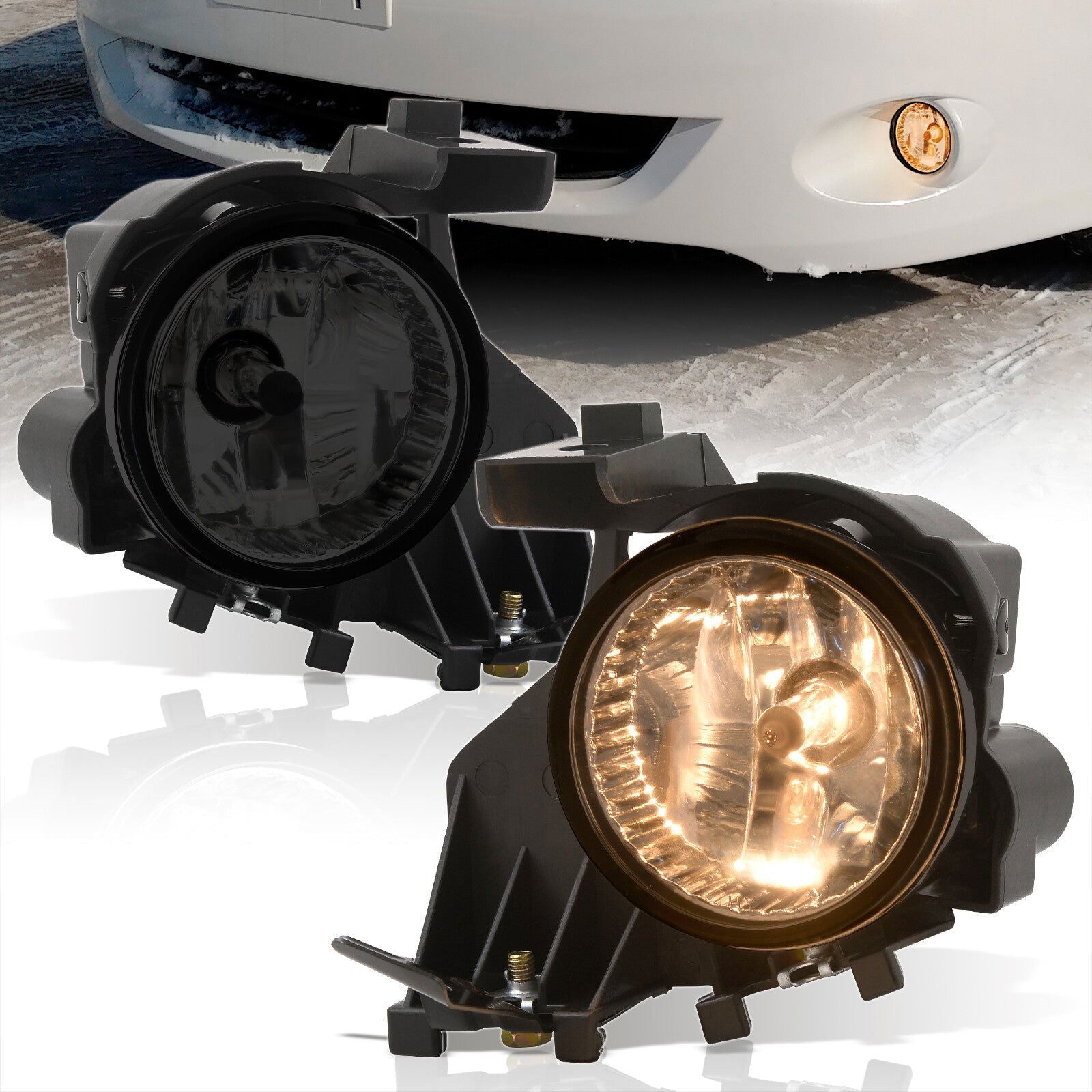 Subaru Impreza / WRX (Not Compatible for STI Models) 2008-2011 Front Fog Lights Smoked Len (Includes Switch & Wiring Harness) - Parts Agent