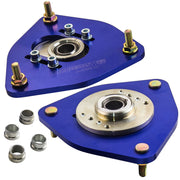 Subaru Impreza STI GDA GDB 02-07 Top Mount 2x Plate Blue Front Camber Plates - Parts Agent
