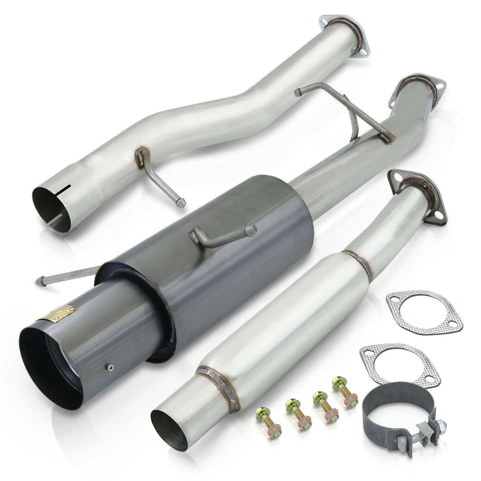 Subaru Impreza WRX / STI 2002-2007 N1 Style Stainless Steel Catback Exhaust System Gunmetal (Piping: 2.5" / 65mm to 3.0" / 76mm | Tip: 4.5") - Parts Agent