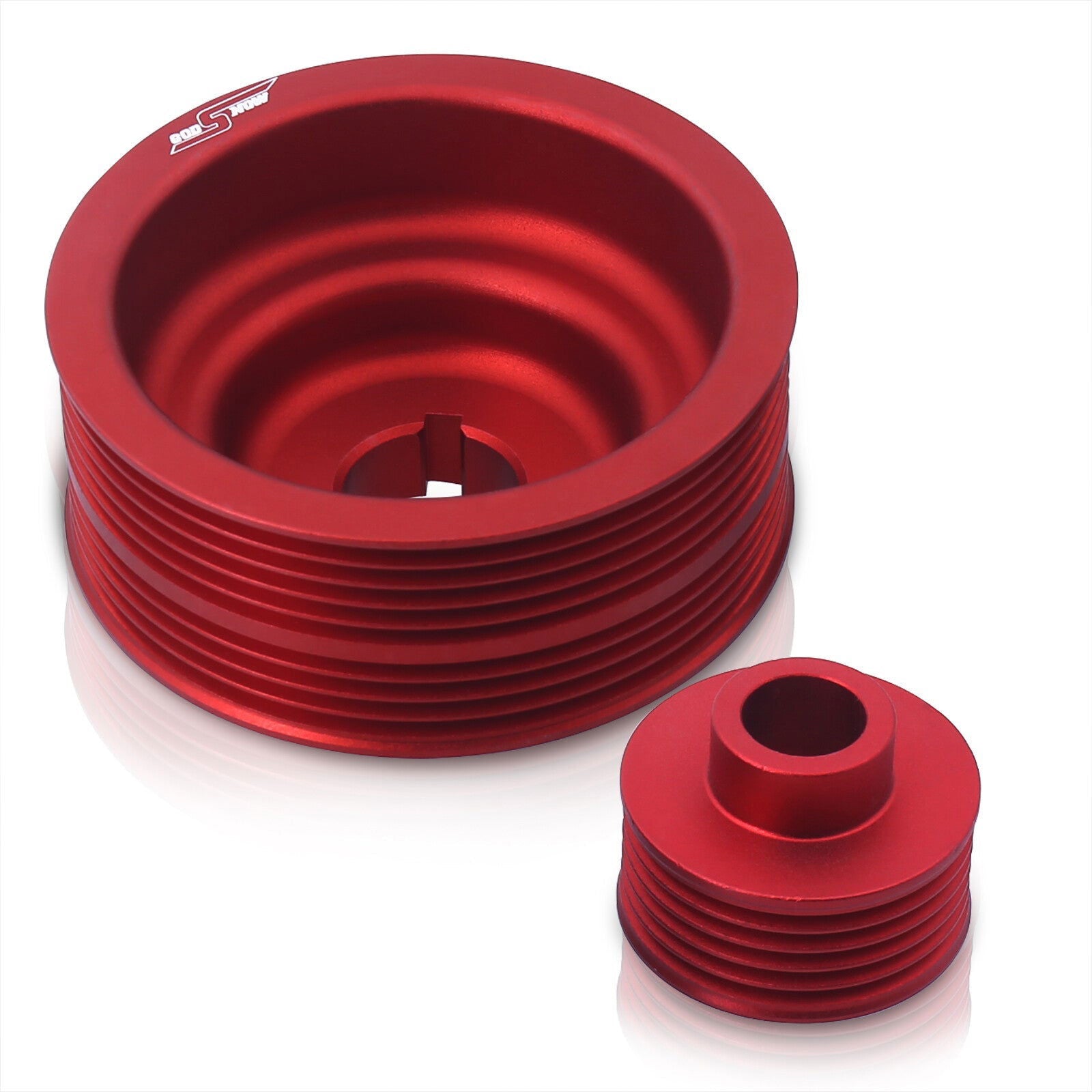 Subaru Impreza WRX 2002-2007 2.0L 2.5L Turbocharged Underdrive Crank Pulley Red - Parts Agent