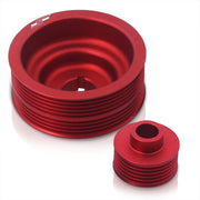 Subaru Impreza WRX 2002-2007 2.0L 2.5L Turbocharged Underdrive Crank Pulley Red - Parts Agent