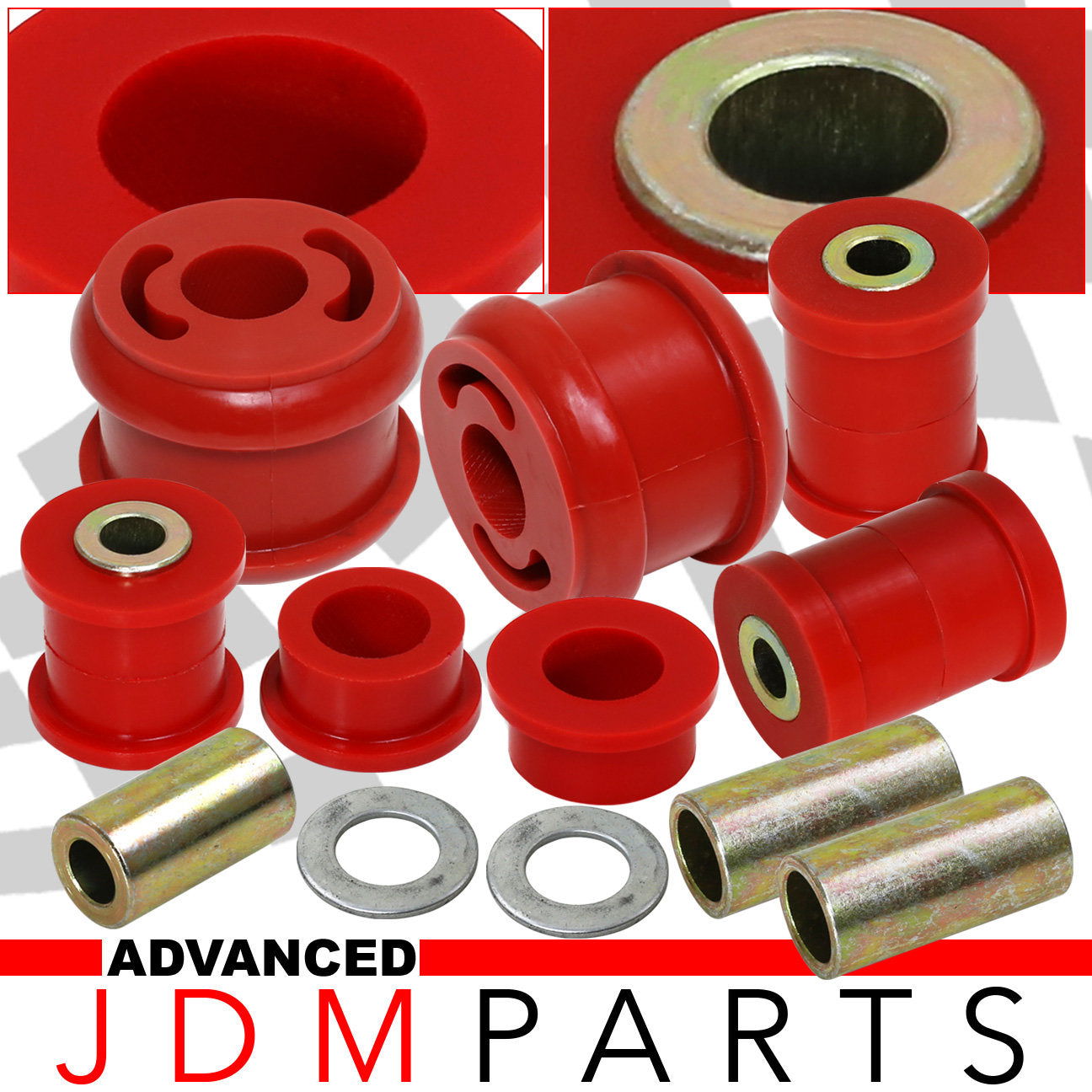 Subaru Impreza WRX 2008-2013 Front Rear Lower Control Arm Bushing Upgrade Red Polyurethane - Parts Agent