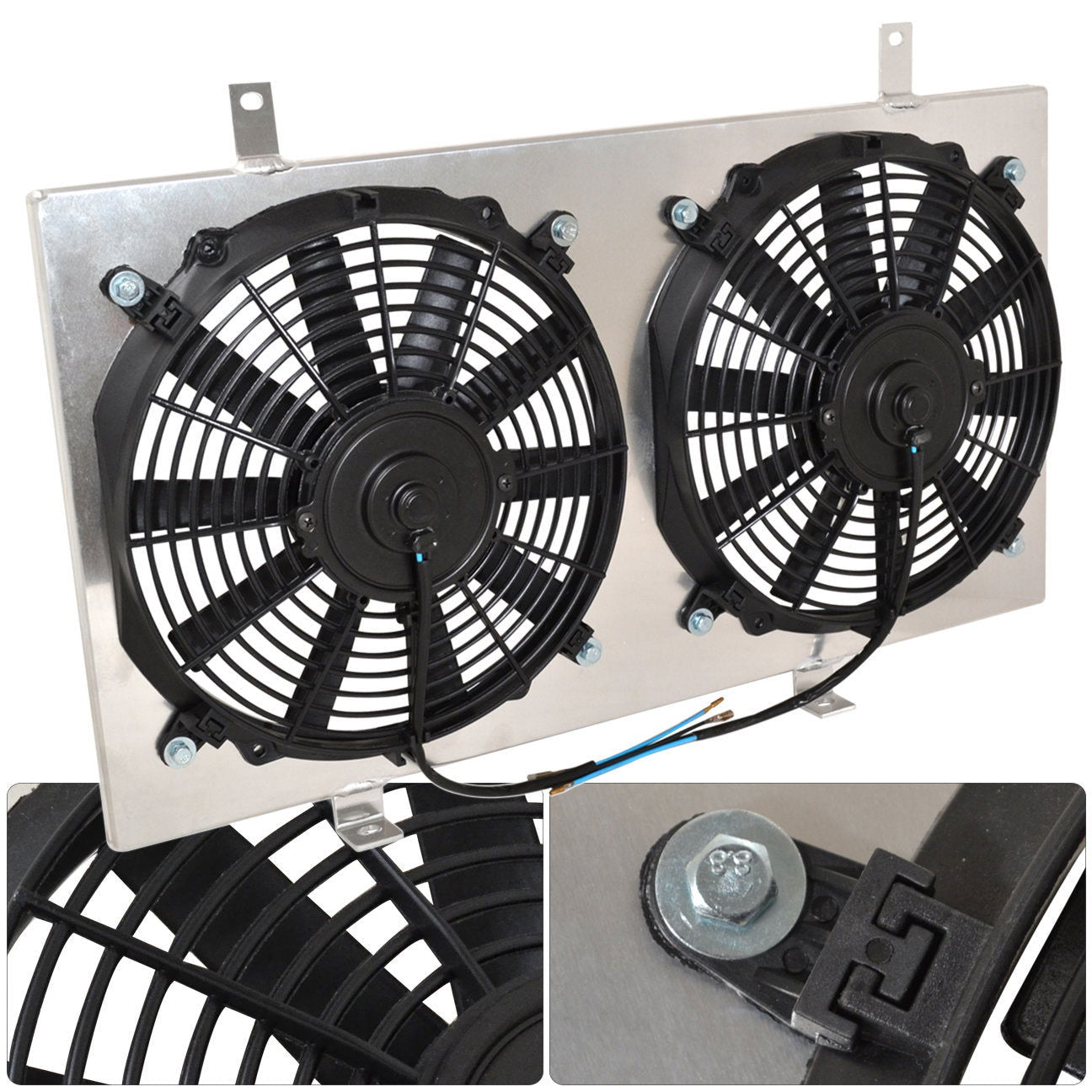Subaru Impreza WRX RS GC8 1992-2000 M/T Aluminum Radiator Dual Fan Shroud - Parts Agent