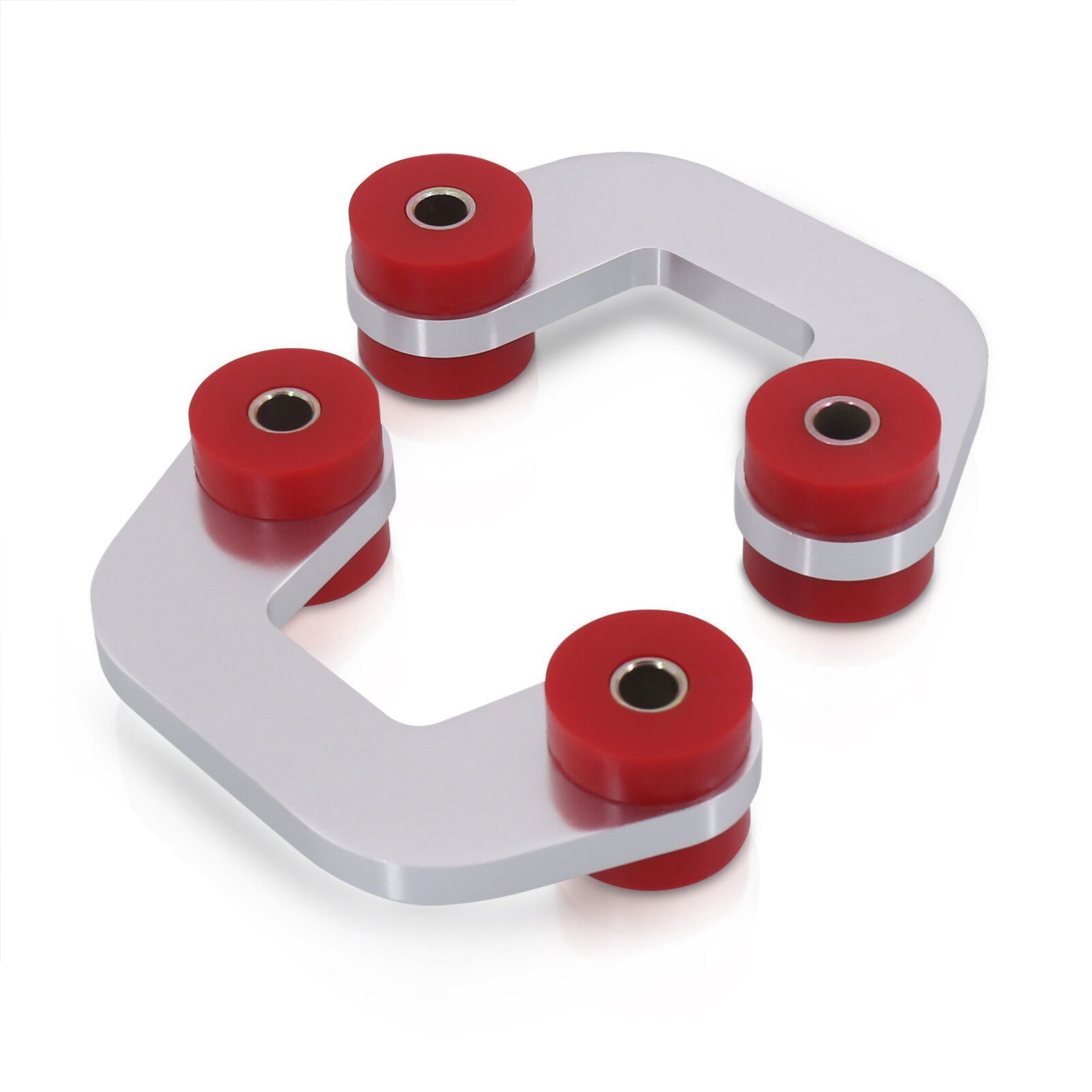 Subaru Impreza WRX STI 1997-2007 Rear Sway Bar End Links Silver with Red Polyurethane Bushings - Parts Agent