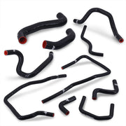 Subaru Impreza WRX STI 2.5L EJ25 2008-2011 Silicone Radiator Hoses with Heater Hoses Black - Parts Agent