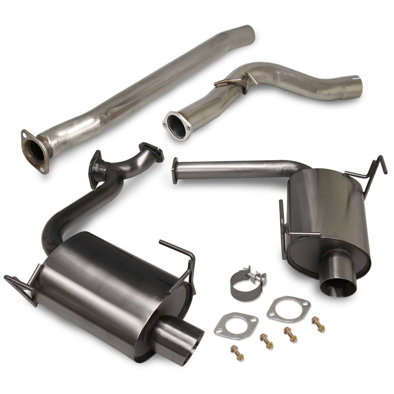 Subaru Impreza WRX Sedan 2008-2014 Stainless Steel Catback Exhaust System Gunmetal (Piping: 2.5" / 65mm | Tip: 4.0") - Parts Agent