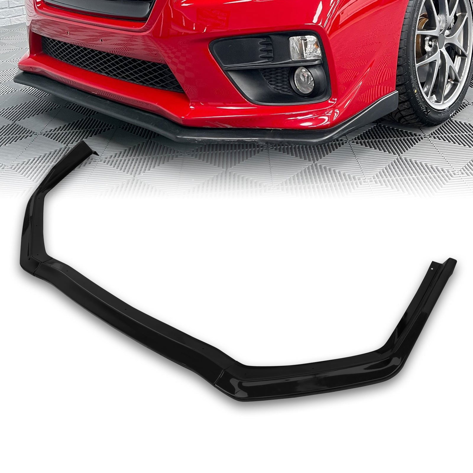 Subaru WRX / STI 2015-2017 V-Limited Style Front Bumper Lip Gloss Black - Parts Agent