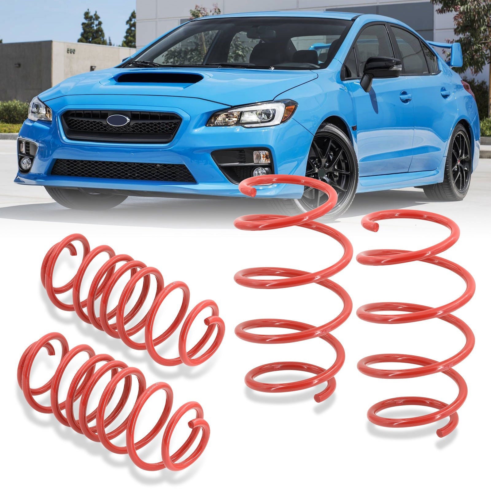Subaru WRX / STI 2015-2021 Lowering Springs Red (Front ~1.0" / Rear ~1.0") - Parts Agent