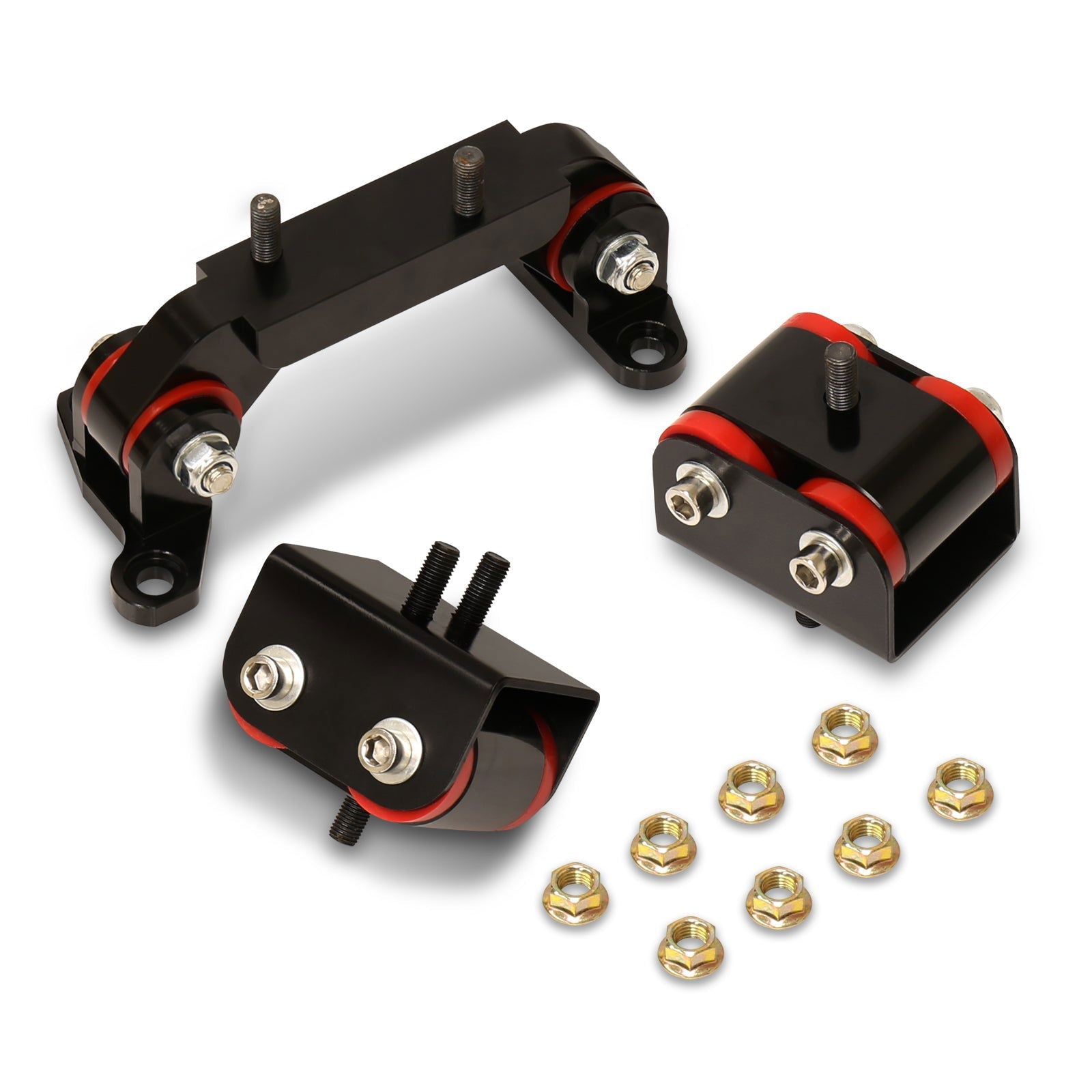 Subaru WRX 2002-2014 / STI 2004-2020 Engine & Transmission Motor Mount Black with Red Polyurethane Bushing - Parts Agent