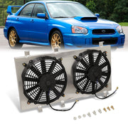 Subaru WRX STI 2002-2007 M/T Aluminum Radiator Dual Fan Shroud - Parts Agent