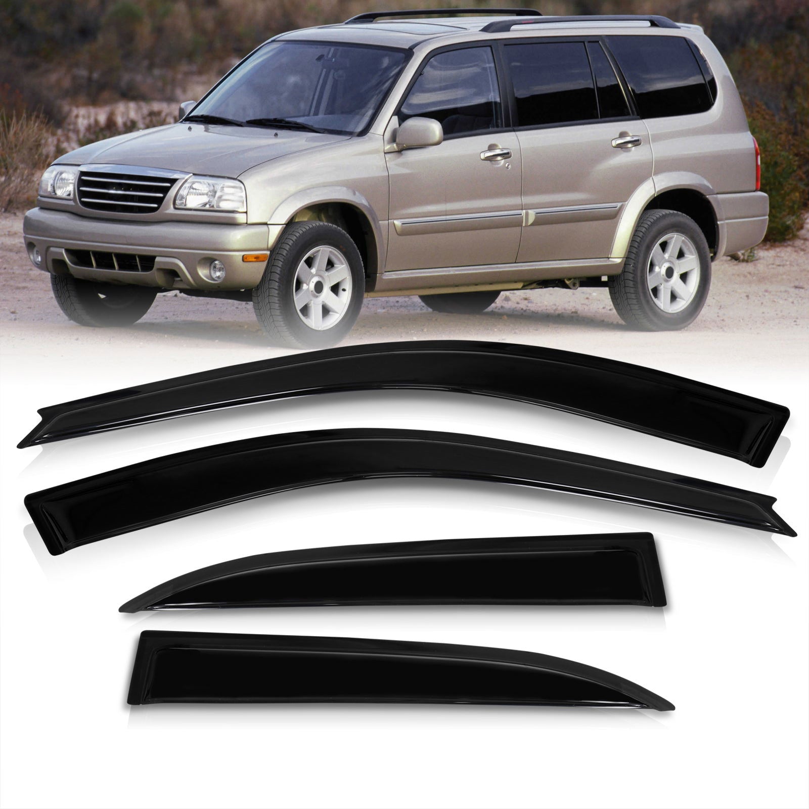 Suzuki XL-7 2001-2006 4 Door Tape On Window Visors - Parts Agent