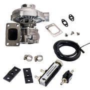 T04E T3/T4 .63 AR 50 Trim Turbo/TurboCharger + 1-30 PSI Boost Controller - Parts Agent