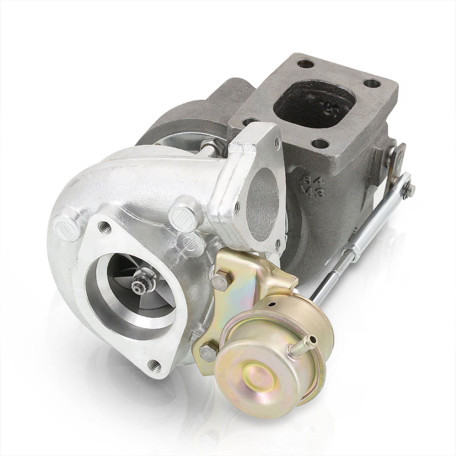 T25/T28 Water&Oil Cooled Turbo Charger with Internal Wastegate (T25 Inlet Flange/5 Bolt Outlet Flange/.60 AR Compressor/.86AR Turbine) - Parts Agent