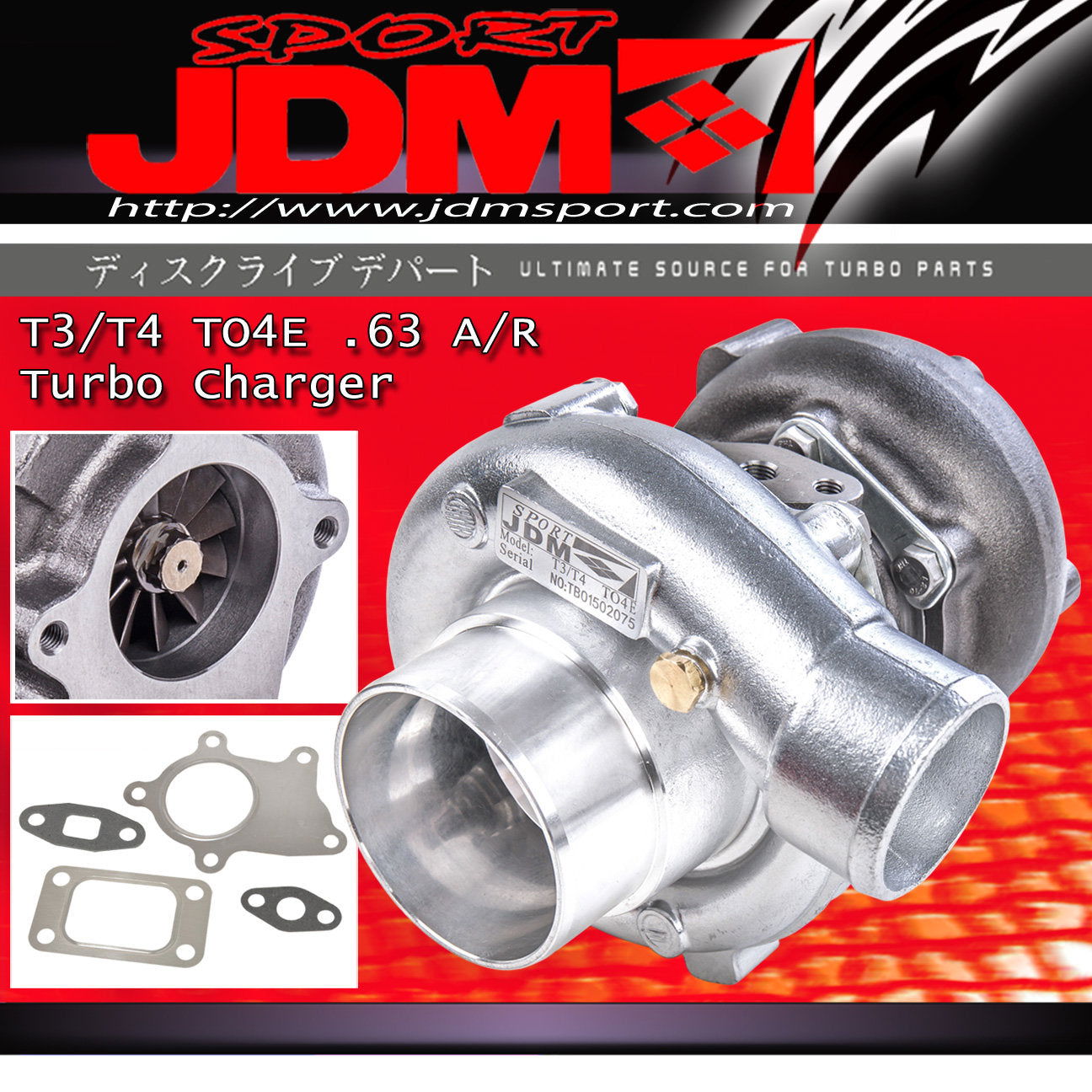 T3/T4 T04E .63 A/R 57 Trim JDM Sport Turbo / Turbocharger Compressor Turbine - Parts Agent
