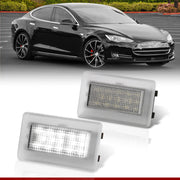 Tesla Model S 2012-2021 / 3 2017-2023 / X 2016-2021 / Y 2020-2023 2-Piece Left & Right Interior White SMD LED Door Courtesy Lights Clear Len - Parts Agent