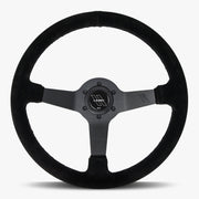 The Classic | Black Alcantara Suede | Black Spoke | Black Stitch - Parts Agent