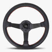 The Classic | Black Leather | Black Spoke | Red Stitch - Parts Agent