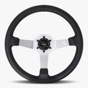 The Classic | Black Leather | Silver Spoke | Black Stitch - Parts Agent