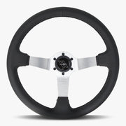 The Classic | Black Perforated Leather | Silver Spoke | Black Stitch - Parts Agent