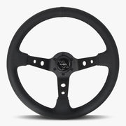 The Daytona | Black Perforated Leather | Black Spoke | Black Stitch - Parts Agent