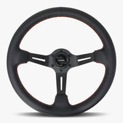 The Le Mans | Black Leather | Black Spoke | Euro Stitch - Parts Agent