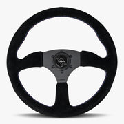 The Performa | Black Alcantara Suede | Black Spoke | Bavarian Stitch - Parts Agent