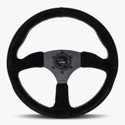 The Performa | Black Alcantara Suede | Black Spoke | White Stitch - Parts Agent
