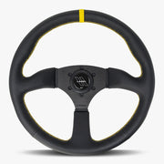 The Performa | Black Leather | Black Spoke | Yellow Stitch - Parts Agent