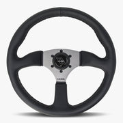 The Performa | Black Leather | Graphite Spoke | Black Stitch - Parts Agent