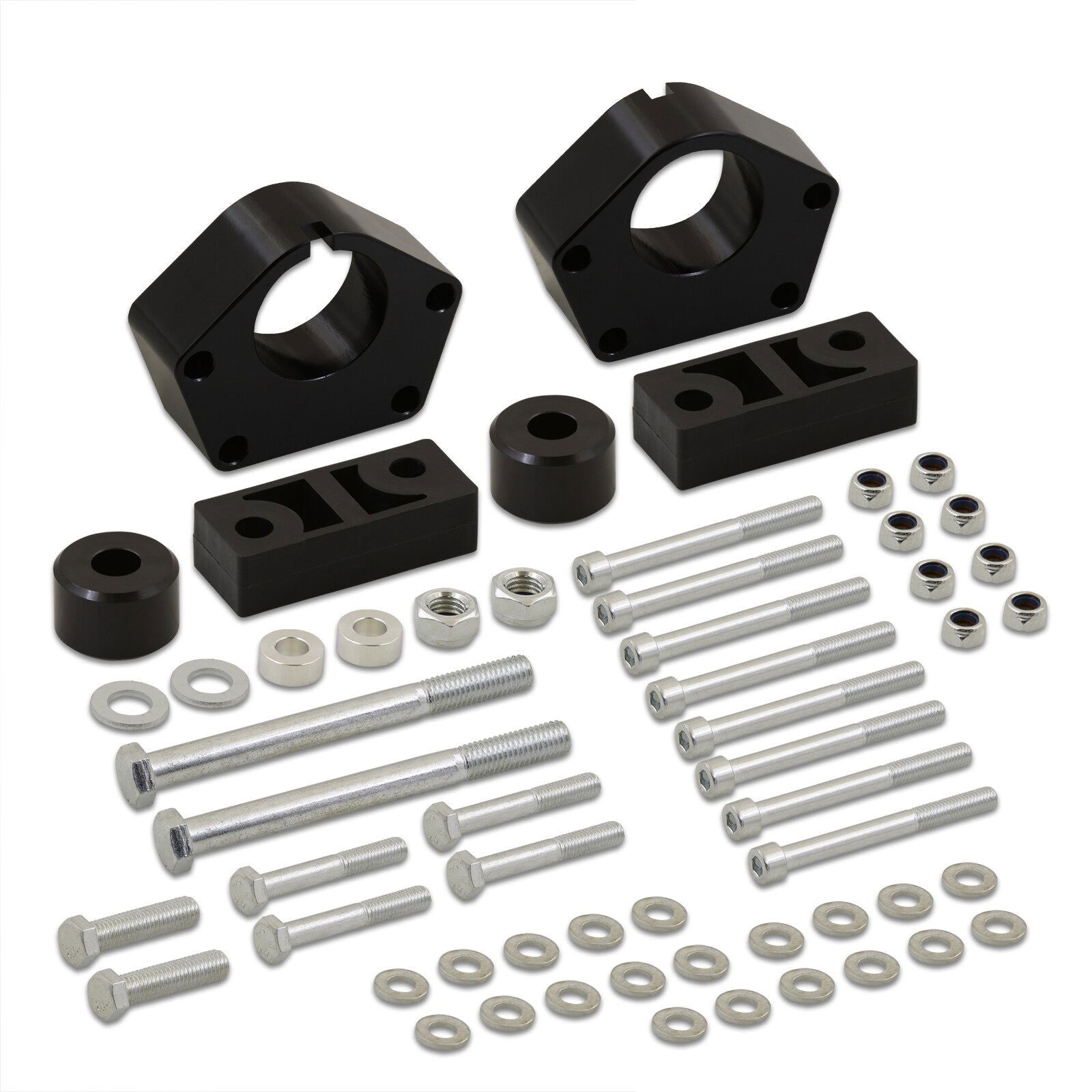 Toyota 4Runner 1984-1995 IFS 4WD 2.5" Front Leveling Lift Kit Black + Differential Drop & Sway Bar Drop Brackets - Parts Agent