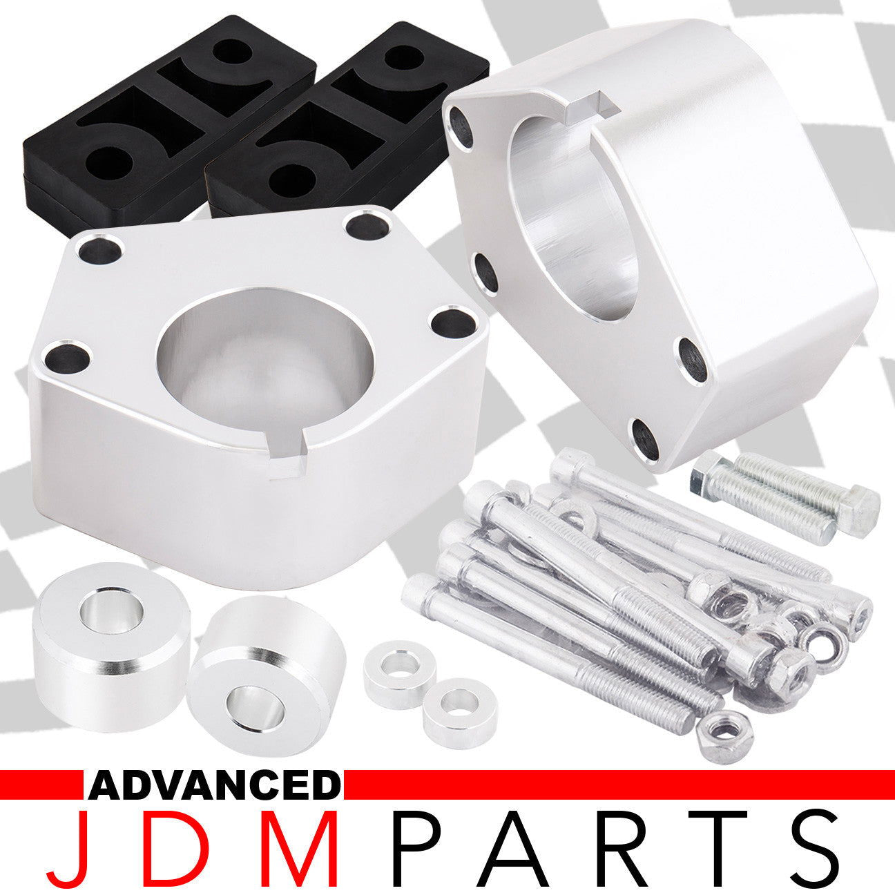 Toyota 4Runner 1984-1995 IFS 4WD 2.5" Front Leveling Lift Kit Silver + Differential Drop & Sway Bar Drop Brackets - Parts Agent