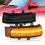 Toyota 4Runner 2010-2013 / Highlander 2008-2013 / RAV4 2009-2012 / Sienna 2014-2020 / Tacoma 2012-2015 Front Amber Sequential LED Side Mirror Signal Marker Lights Smoke Len - Parts Agent