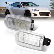 Toyota 86 Scion FR-S 2013-2020 / Subaru BRZ 2013-2020 2-Piece Left & Right Interior White SMD LED Door Courtesy Lights Clear Len - Parts Agent