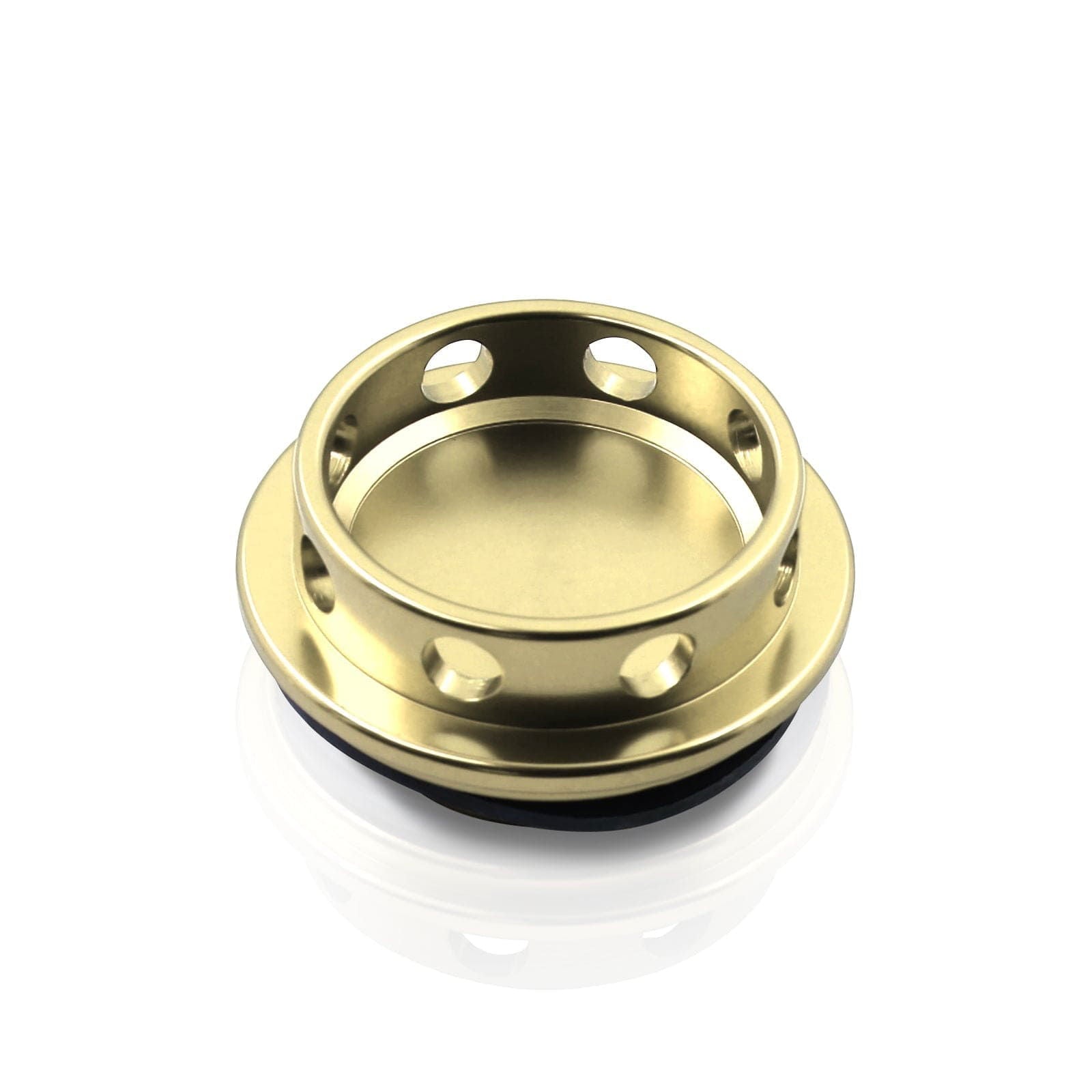 Toyota Aluminum Round Circle Hole Style Oil Cap 24K Gold - Parts Agent