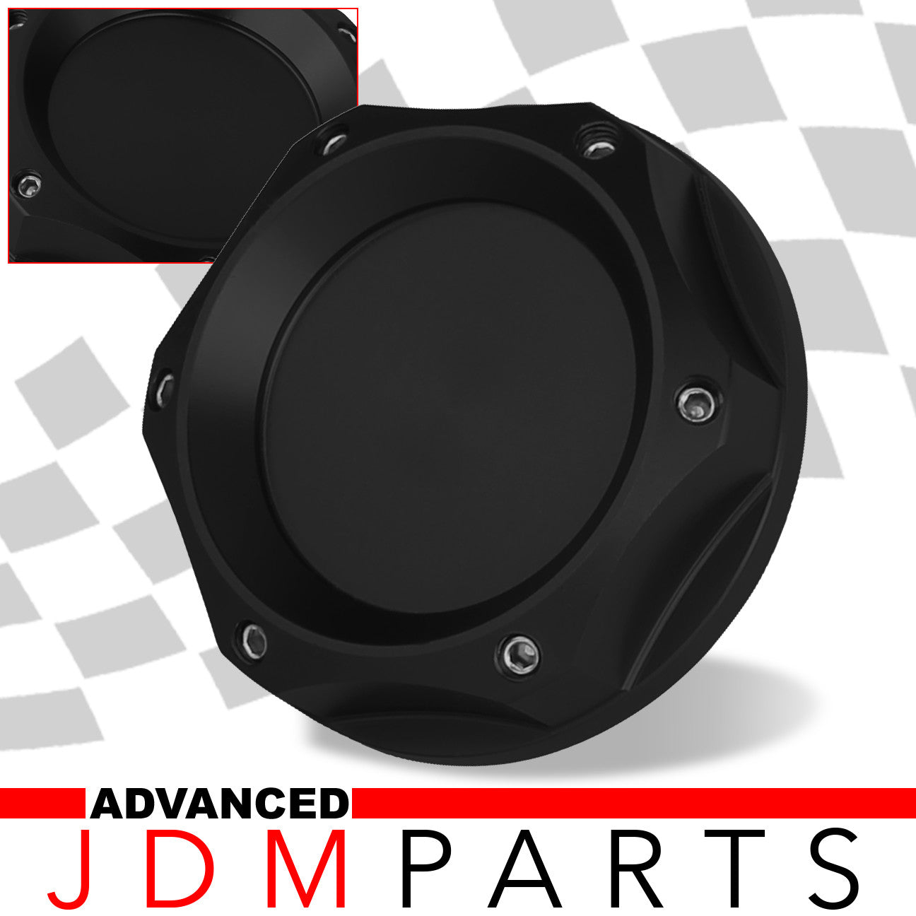 Toyota Aluminum Round Circle Hole Style Oil Cap Black - Parts Agent