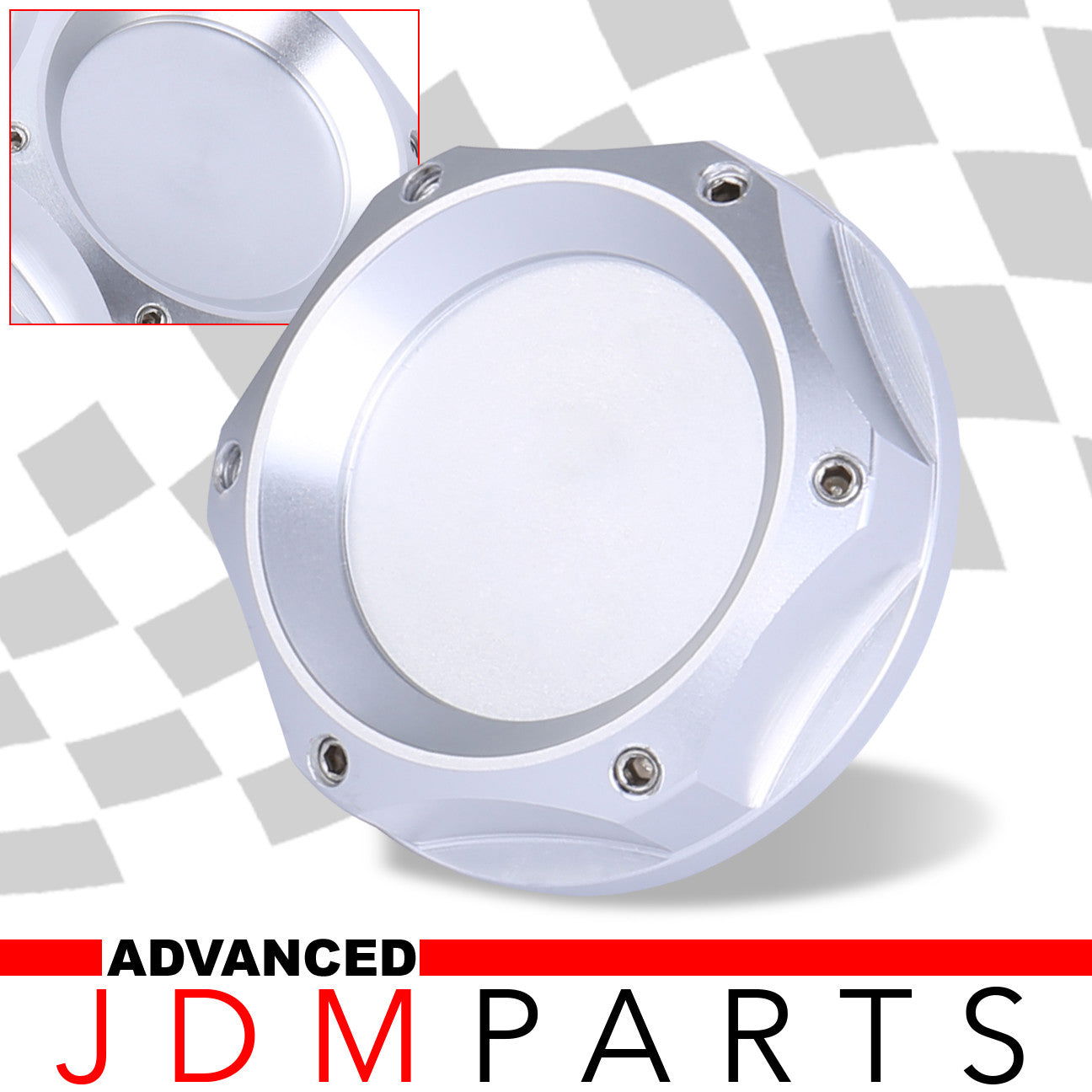 Toyota Aluminum Round Circle Hole Style Oil Cap Silver - Parts Agent