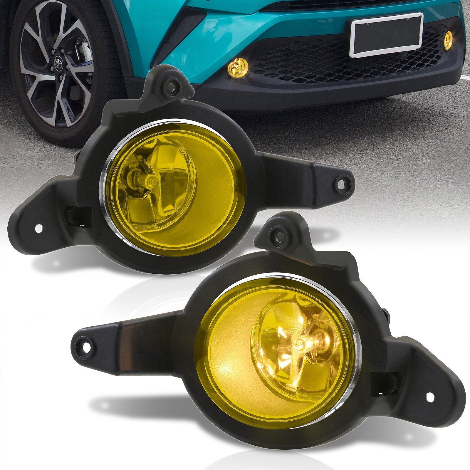 Toyota C-HR 2017-2019 Front Fog Lights Yellow Len (Includes Switch & Wiring Harness) - Parts Agent