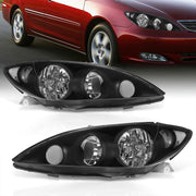 Toyota Camry 2005-2006 Factory Style Headlights Black Housing Clear Len Clear Reflector - Parts Agent
