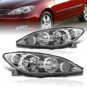 Toyota Camry 2005-2006 Factory Style Headlights Chrome Housing Clear Len Clear Reflector - Parts Agent