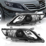 Toyota Camry 2010-2011 Factory Style Projector Headlights Black Housing Clear Len Clear Reflector - Parts Agent
