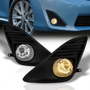 Toyota Camry 2012-2014 Front Fog Lights Clear Len w/ Black Cover (Includes Switch & Wiring Harness) - Parts Agent