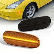 Toyota Celica 2000-2005 / MR2 Spyder 2000-2005 / Supra 1993-1998 Front Amber LED Side Marker Lights Smoke Len - Parts Agent