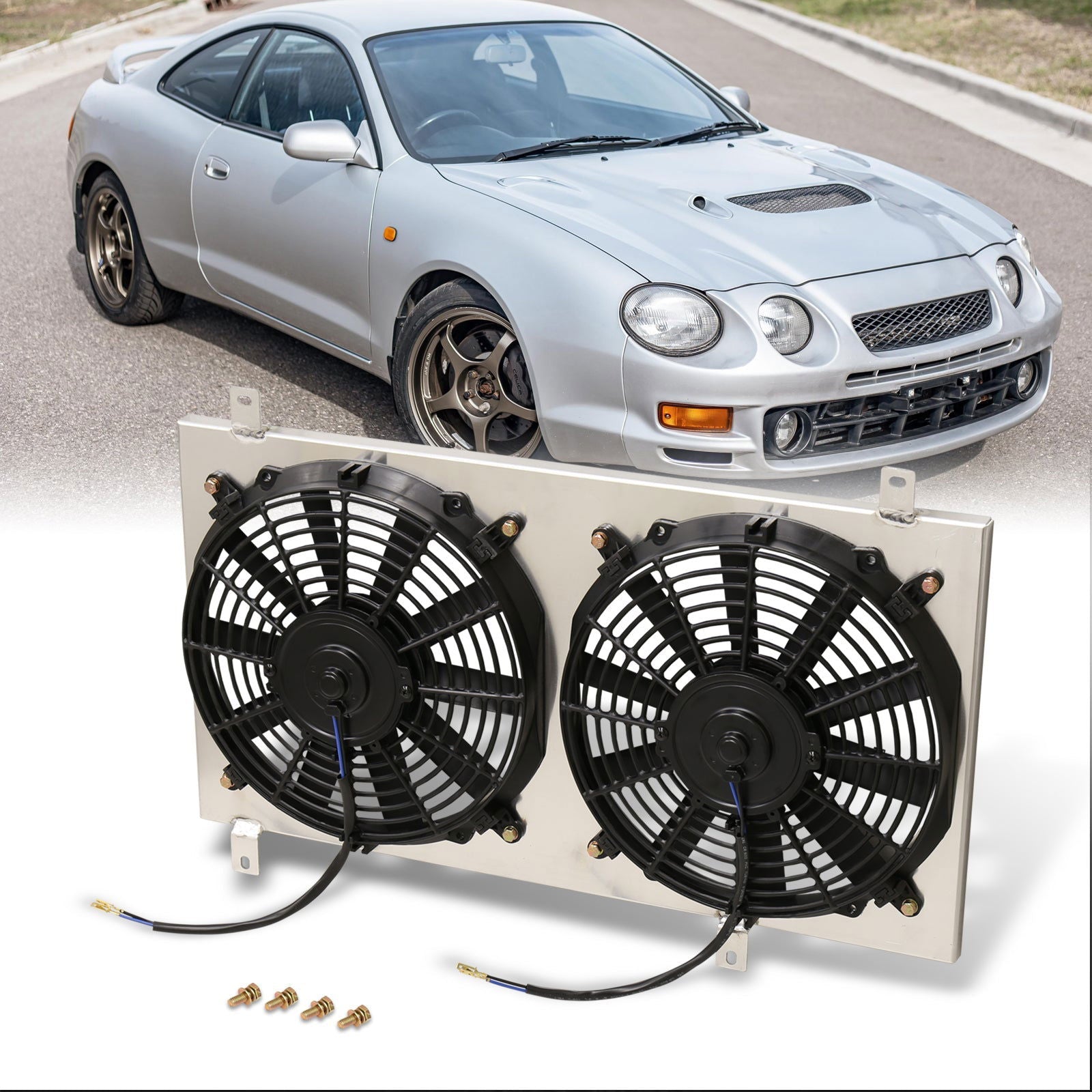 Toyota Celica GT4 1994-1999 M/T Aluminum Radiator Dual Fan Shroud - Parts Agent